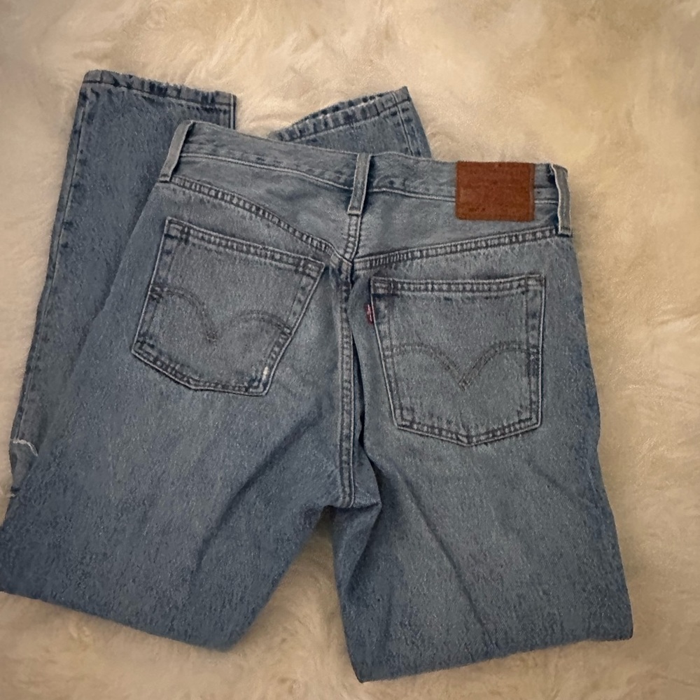 Levi’s 501 Skinny Jeans Can’t Touch This Distressed Rigid Drnim 100% Cotton 27 - Picture 4 of 6